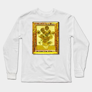 8-Bit Sunflowers Long Sleeve T-Shirt